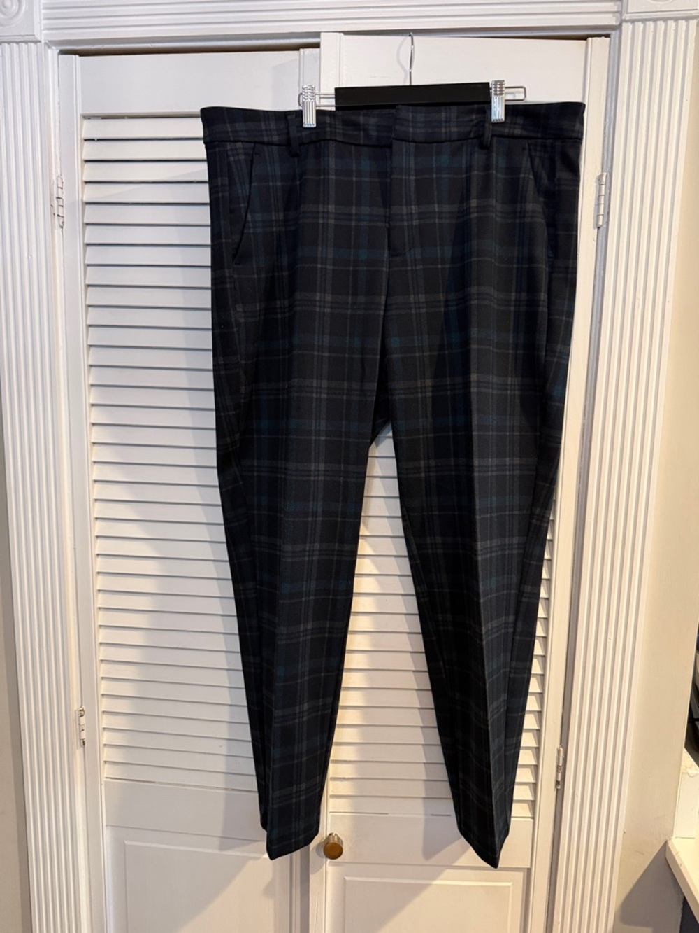 Liverpool straight knit tartan plaid dress pants